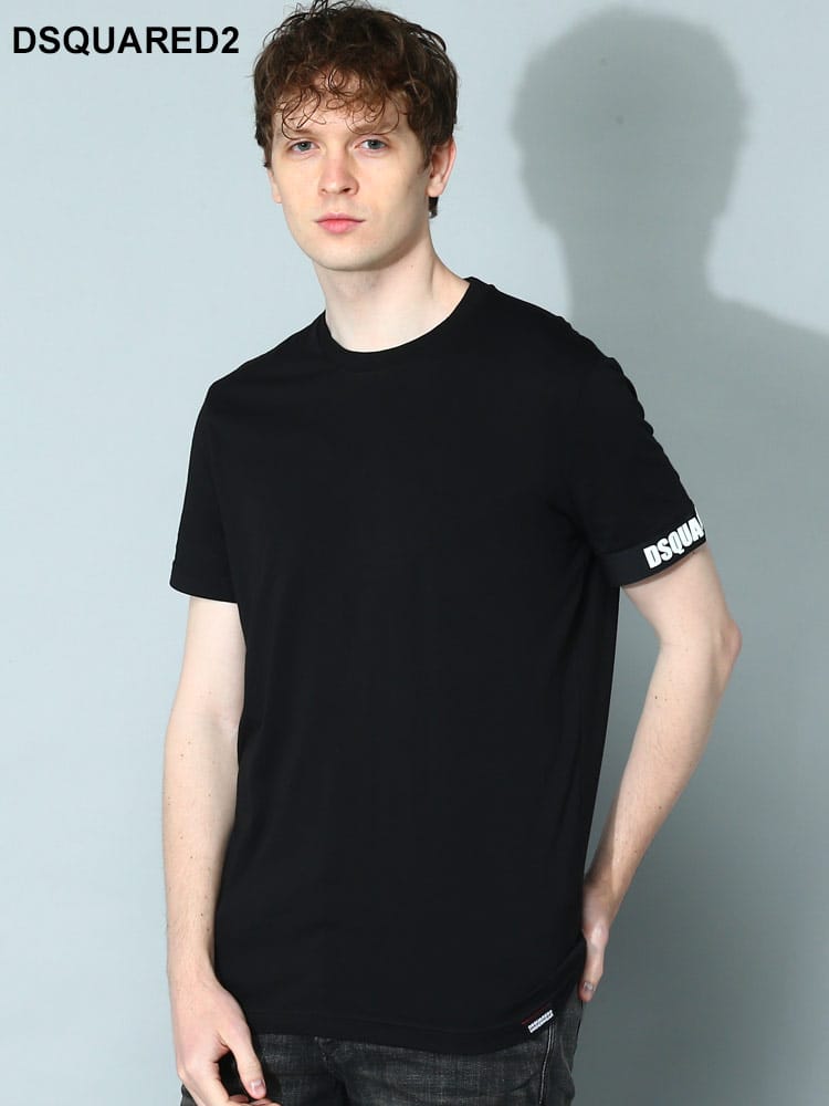 DSQUARED2 (ディースクエアード) 袖ロゴ クルーネック 半袖 アンダーTシャツ D2D9M3S453 メンズ ブランド