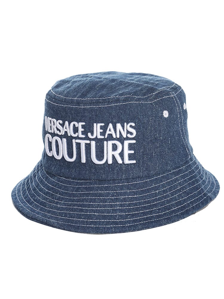 VERSACE JEANS COUTURE (ヴェルサーチェ ジーンズ クチュール) ロゴ刺繍 デニム バケットハット VCL74HAZK03 レディース ブランド