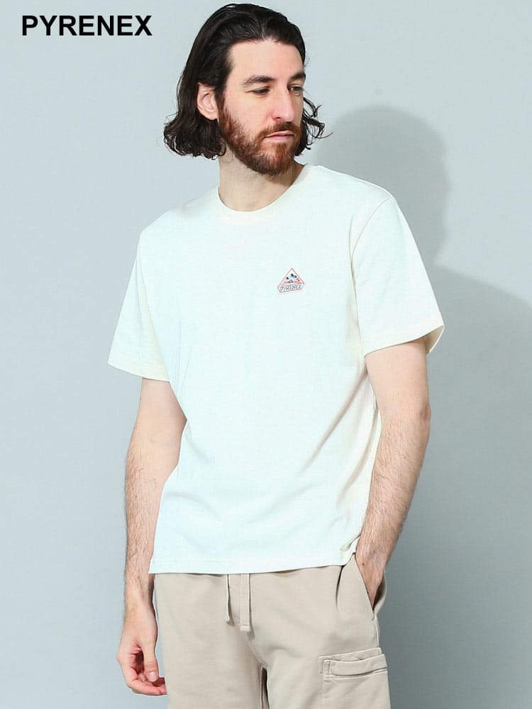 PYRENEX (ピレネックス) ロゴワンポイント クルーネック 半袖 Tシャツ PNHUS016