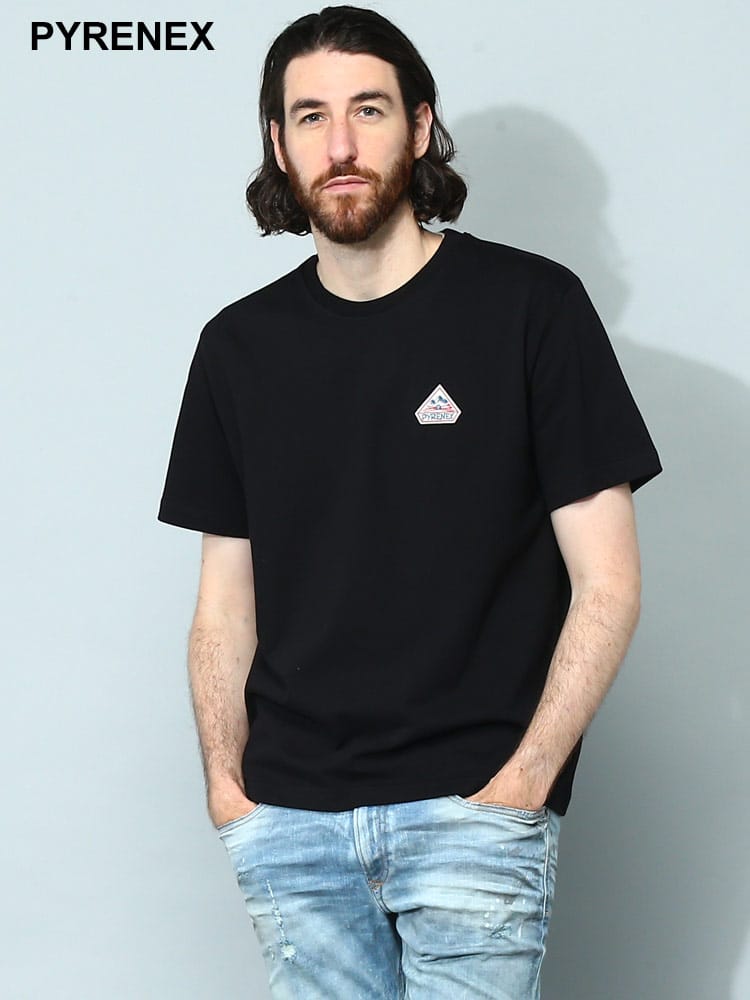 PYRENEX (ピレネックス) ロゴワンポイント クルーネック 半袖 Tシャツ PNHUS016