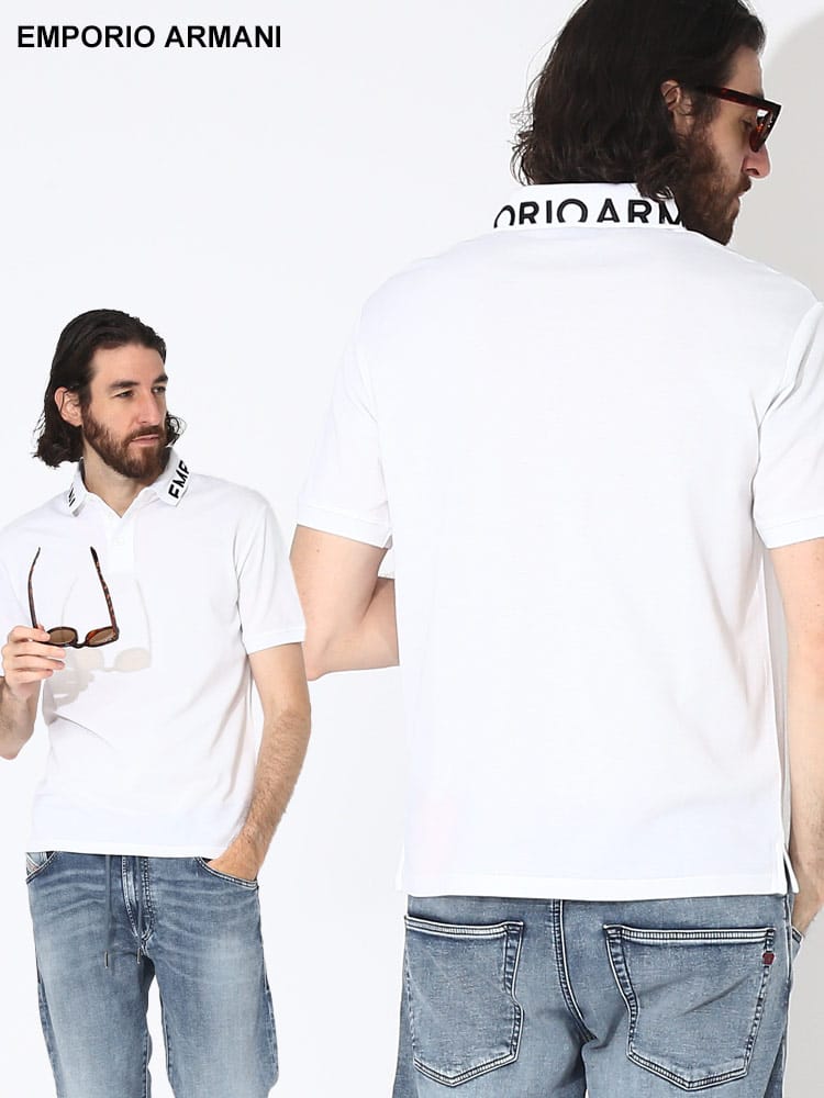 EMPORIO ARMANI (エンポリオアルマーニ) ロゴ襟 半袖 ポロシャツ EA3R1FG41JTKZLG ブランド メンズ 男性 トップス