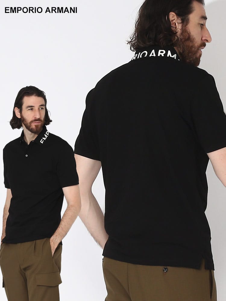 EMPORIO ARMANI (エンポリオアルマーニ) ロゴ襟 半袖 ポロシャツ EA3R1FG41JTKZLG ブランド メンズ 男性 トップス