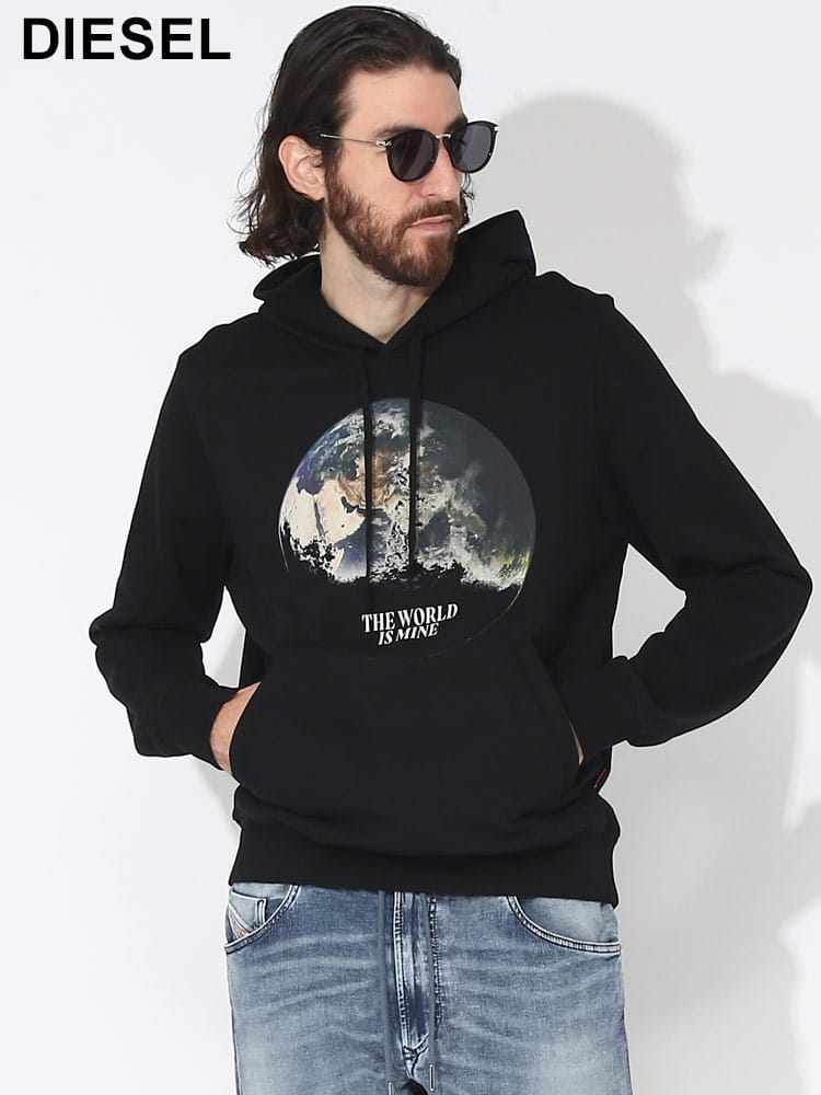 DIESEL (ディーゼル) グローバルグラフィック プルオーバー パーカー 