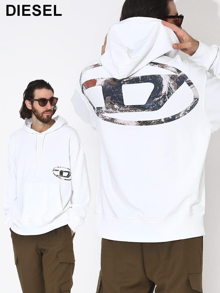 DIESEL (ディーゼル) サイドロゴ プルオーバー パーカー DSA110800JFAV ブランド メンズ 男性 トップス