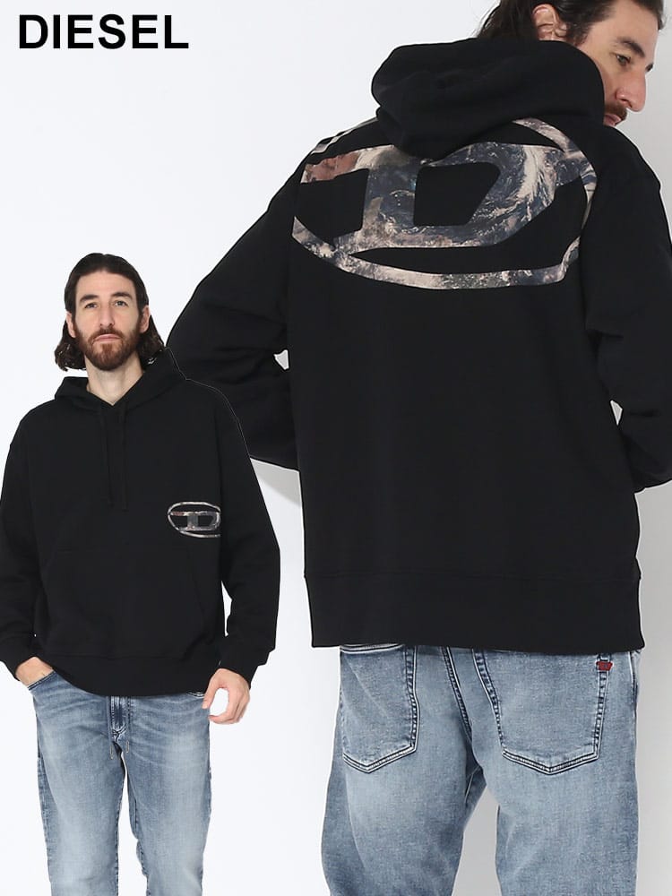 DIESEL (ディーゼル) サイドロゴ プルオーバー パーカー DSA110800JFAV ブランド メンズ 男性 トップス