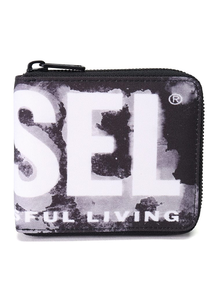 DIESEL (ディーゼル) ロゴプリント ジップ 2つ折り財布 RAVE DSX09528P5586 ブランド メンズ 男性 財布