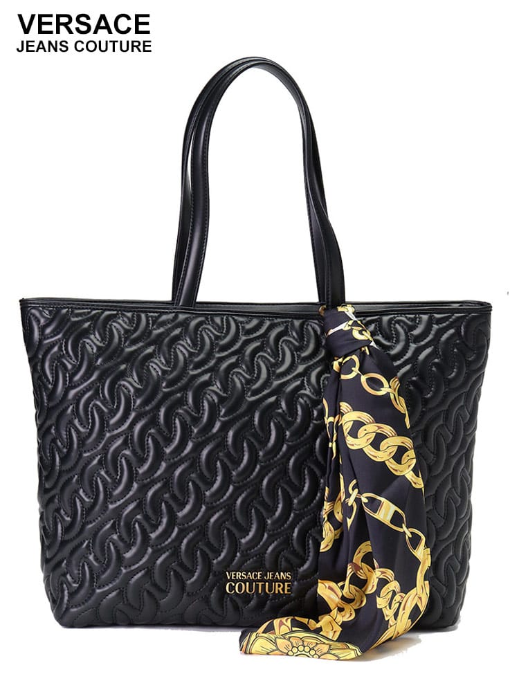 VERSACE JEANS COUTURE (ヴェルサーチェ ジーンズ クチュール) スカーフストラップ キルティング トートバッグ VCL75VA4BA9 ブランド レディース バッグ 鞄