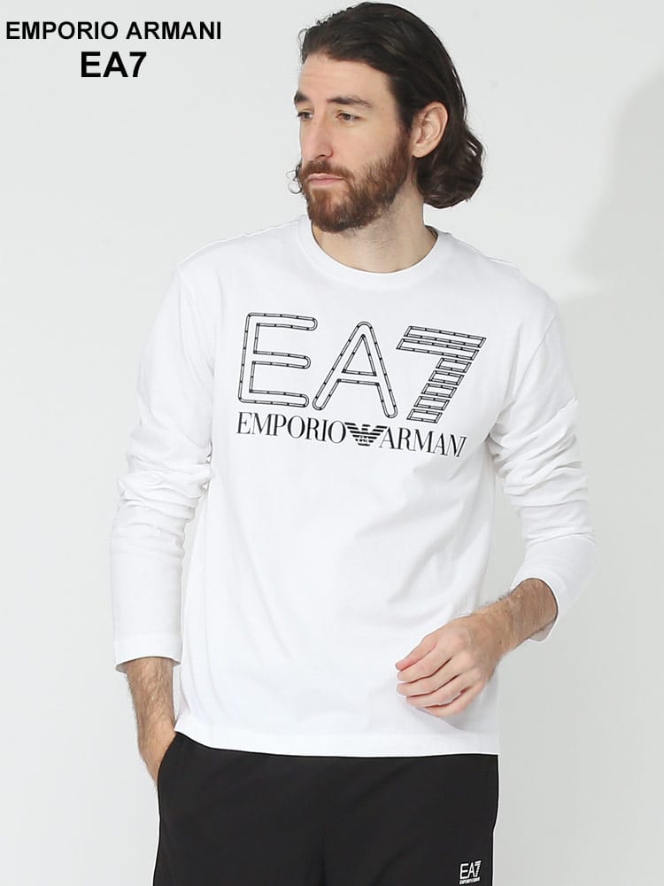 EMPORIO ARMANI EA7 (エンポリオ アルマーニ) フロントロゴ クルーネック 長袖 Tシャツ EA76RPT04PJFFZ ブランド メンズ 男性 トップス