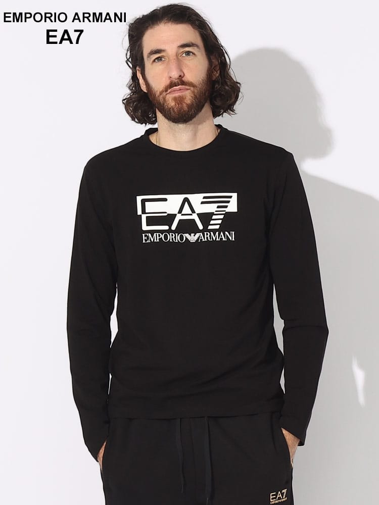 EMPORIO ARMANI EA7 (エンポリオアルマーニ) ロゴプリント クルーネック 長袖 Tシャツ EA76RPT64PJ03Z ブランド メンズ 男性 トップス