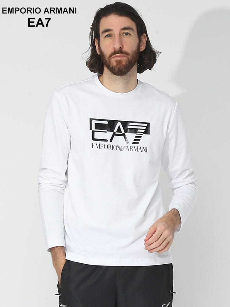 EMPORIO ARMANI EA7 (エンポリオ アルマーニ) ロゴプリント クルーネック 長袖 Tシャツ EA76RPT64PJ03Z ブランド メンズ 男性 トップス