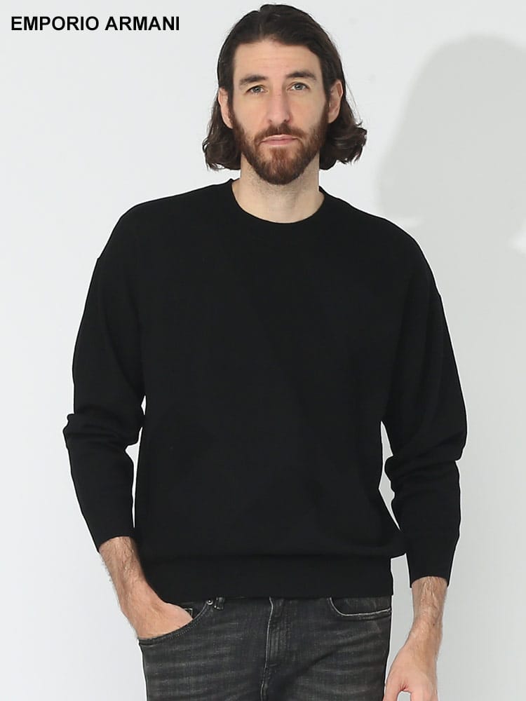 EMPORIO ARMANI (エンポリオアルマーニ) BIGロゴ クルーネック ニット EA6R1MX41MFVZ ブランド メンズ 男性 トップス