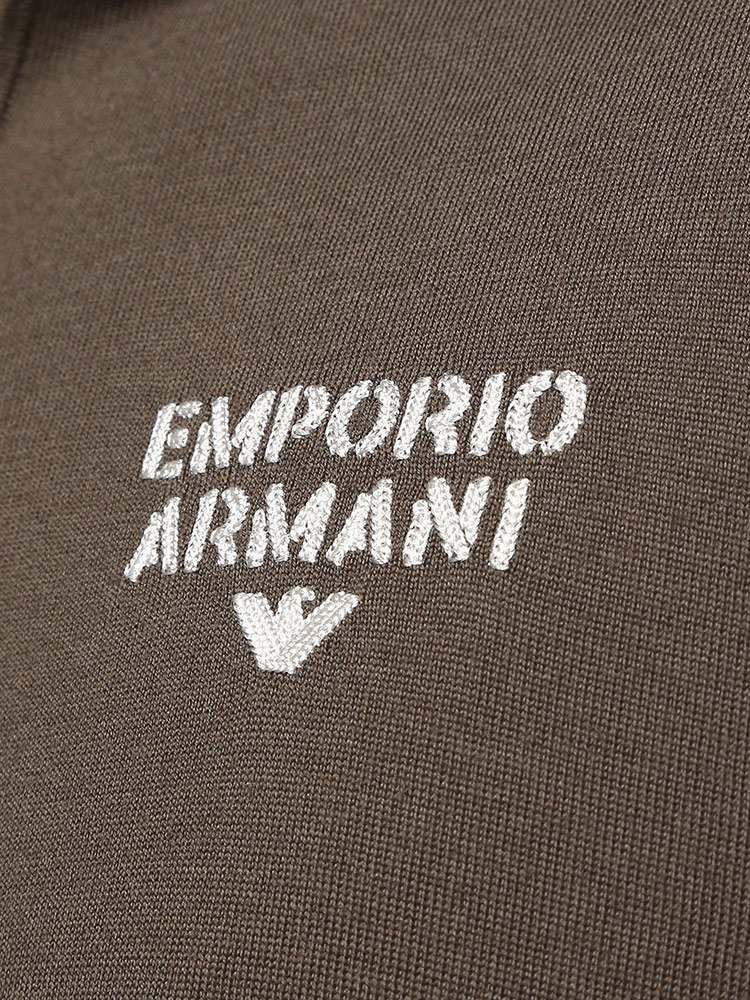 EMPORIO ARMANI (エンポリオアルマーニ) ハーフジップ ロゴ刺繍
