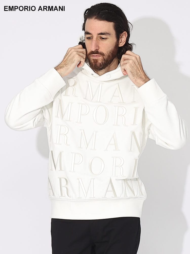EMPORIO ARMANI (エンポリオアルマーニ) 刺繍ロゴ プルオーバー パーカー EA6R1MCR1JWPZ ブランド メンズ 男性 トップス