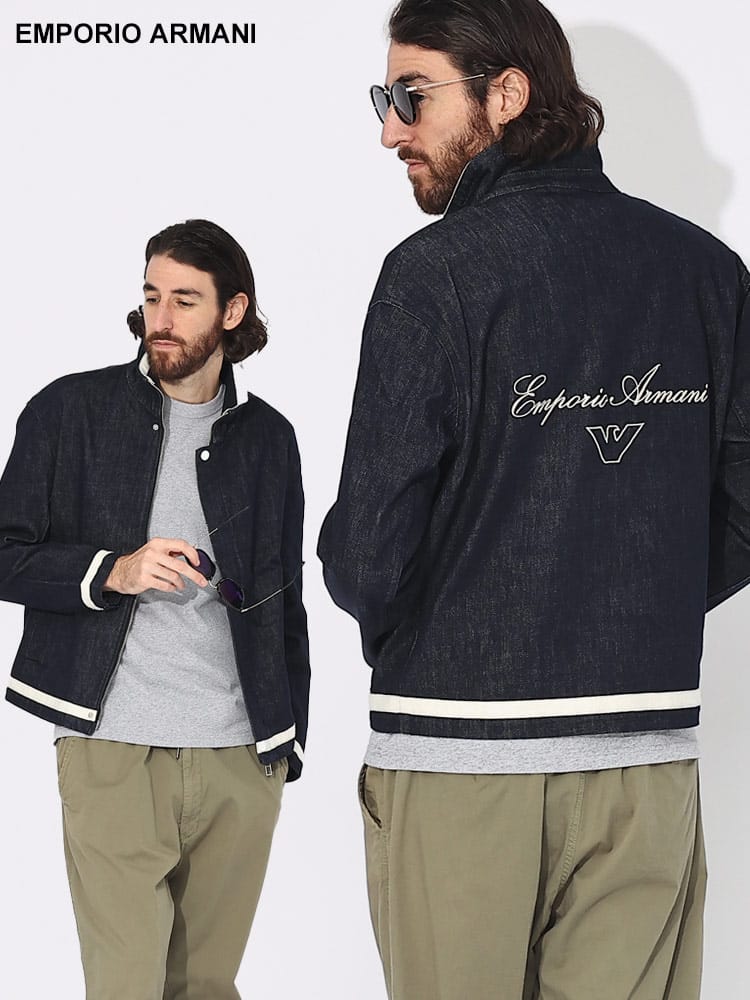 EMPORIO ARMANI (エンポリオアルマーニ) イタリックロゴ フルジップ 