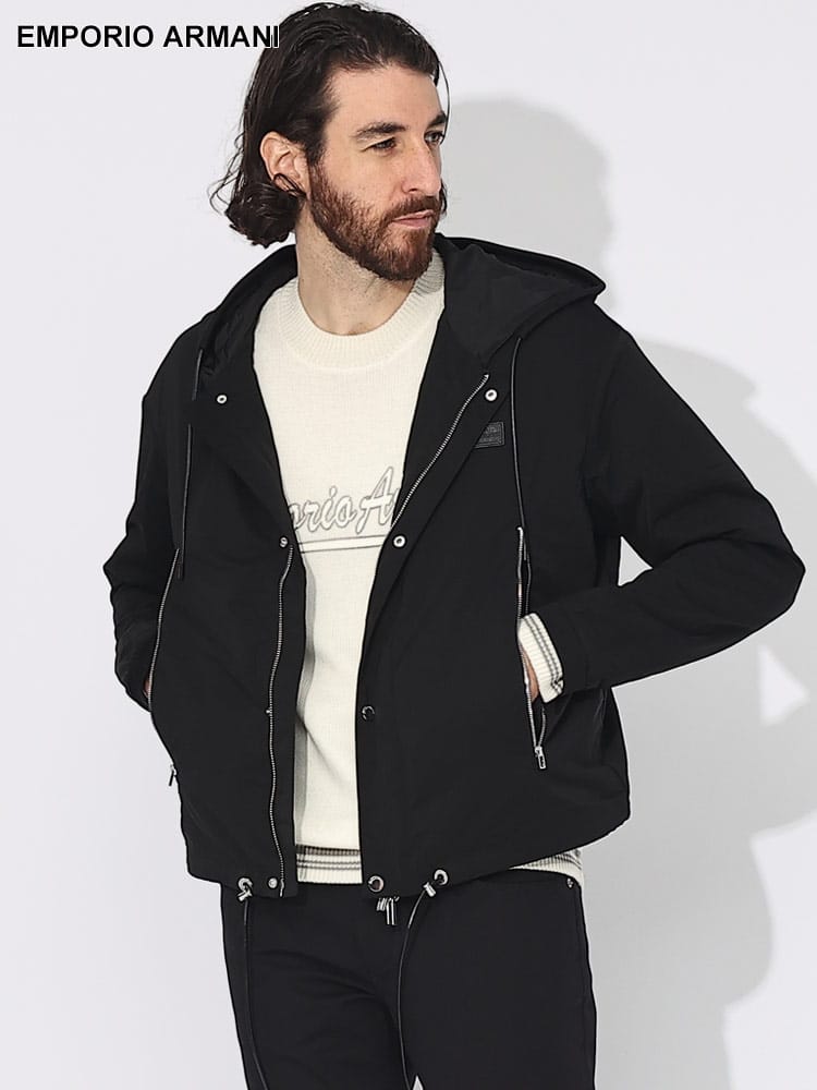 EMPORIO ARMANI (エンポリオアルマーニ) フーデット フルジップ 