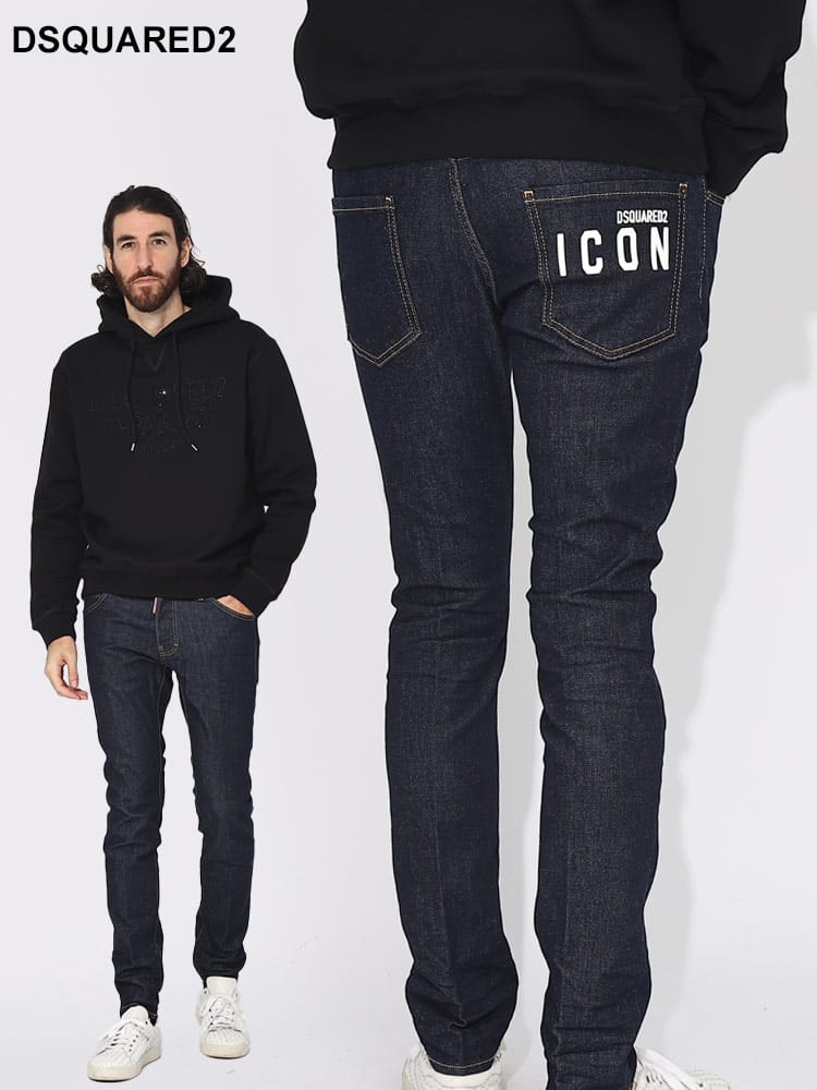 DSQUARED2 (ディースクエアード) ICONロゴ ボタンフライ ジーンズ COOL 