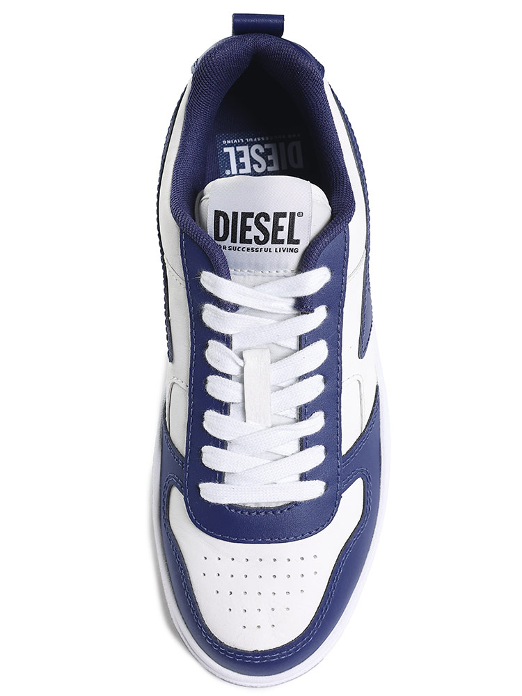 DIESEL (ディーゼル) カウレザー プルストラップ付 ローカット