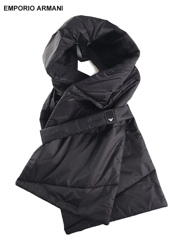 EMPORIO ARMANI (エンポリオアルマーニ) ロゴ キルティング 中綿マフラー EAL6350353F460 ブランド レディース マフラー
