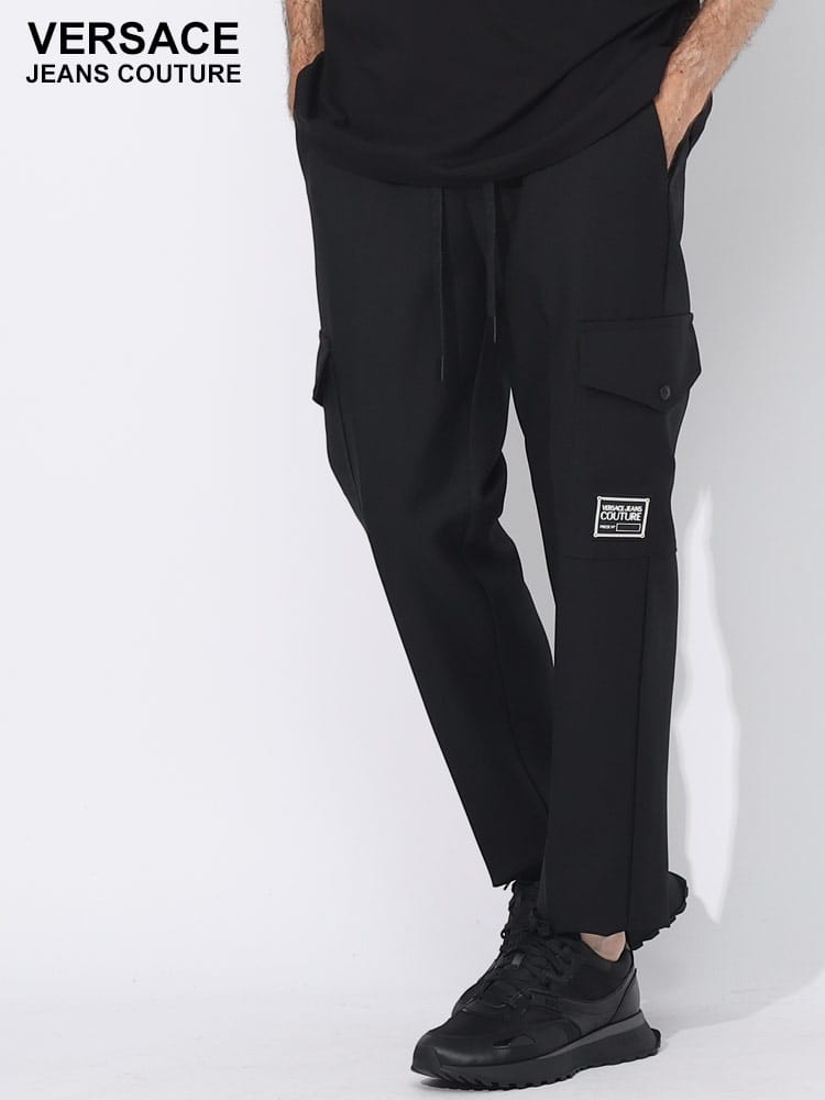 VERSACE JEANS COUTURE (ヴェルサーチェ ジーンズ クチュール) ロゴ ウエストコード カーゴパンツ VC75GAA102N0136 ブランド メンズ 男性 ボトムス