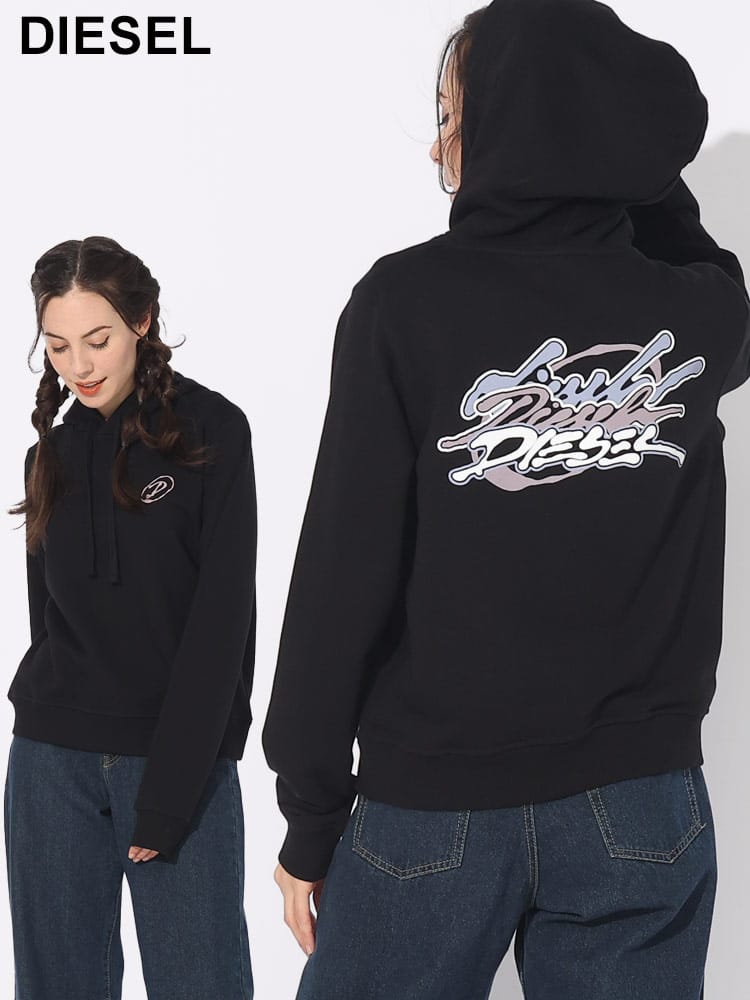DIESEL (ディーゼル) バックプリント プルオーバー パーカー DSLA113900NAZQ ブランド レディース トップス