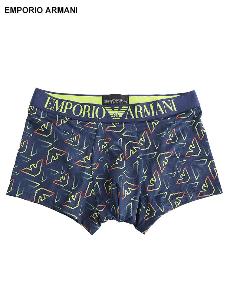 EMPORIO ARMANI (エンポリオ アルマーニ) 総柄ロゴ 前閉じ ボクサーパンツ EAU1112903F535 ブランド メンズ 男性 下着