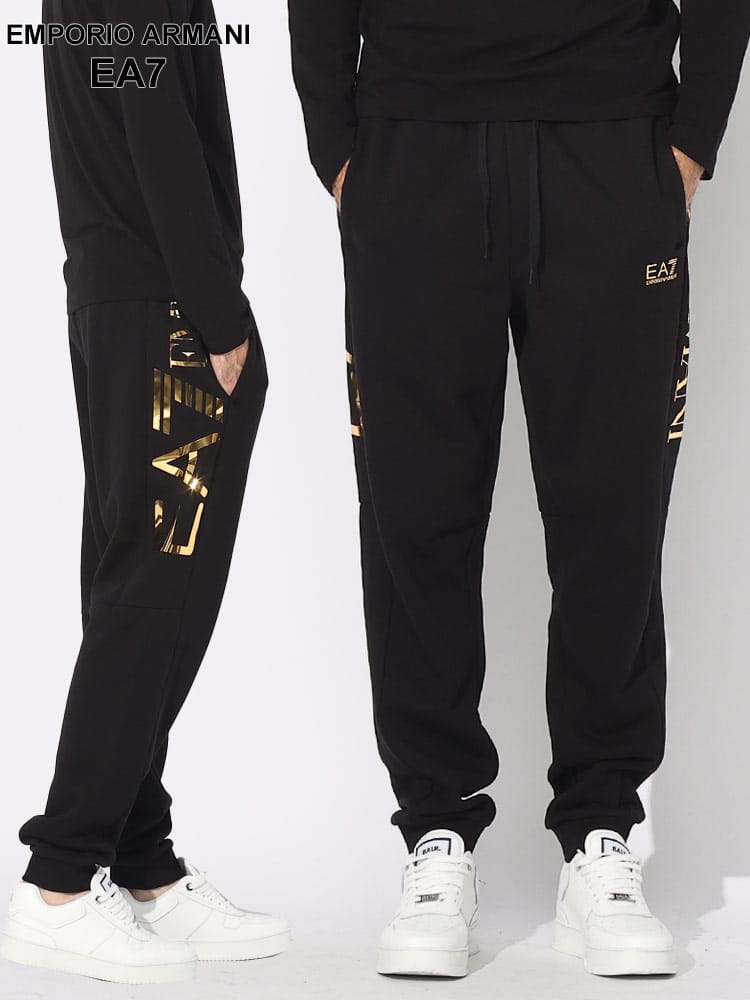 EMPORIO ARMANI EA7 (エンポリオアルマーニ) 裏起毛 メタリックロゴ スウェットパンツ EA76RPP96PJHLZ ブランド メンズ 男性 ボトムス