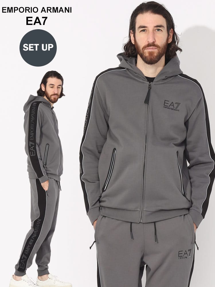 EMPORIO ARMANI EA7 (エンポリオ アルマーニ) 裏起毛 サイドライン 