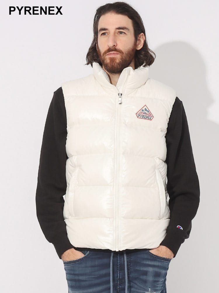 PYRENEX (ピレネックス) 胸ロゴ フルジップ ダウンベスト JOHN 2 PNHUU015 ブランド メンズ 男性 アウター