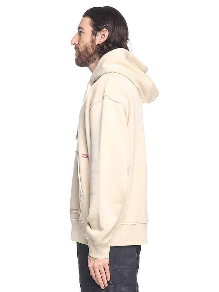 DIESEL (ディーゼル) 裏起毛 バックプリント プルオーバー パーカー 