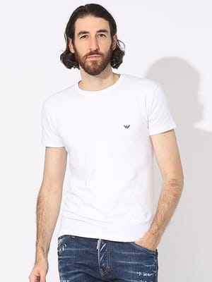 EMPORIO ARMANI (エンポリオアルマーニ) ワンポイント クルーネック 半袖 アンダーTシャツ EA111035CC729 ブランド メンズ 男性 トップス
