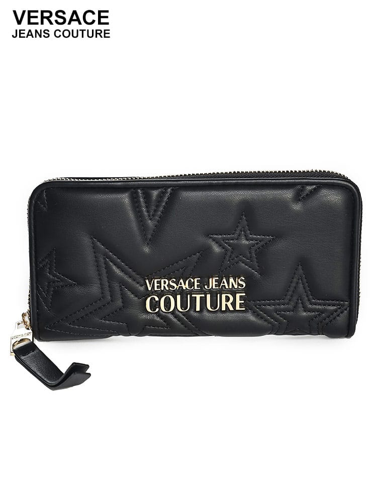 VERSACE JEANS COUTURE (ヴェルサーチェ ジーンズ クチュール) スター キルティング ラウンドジップ 長財布 VCL75VA5PC1 ブランド レディース 財布