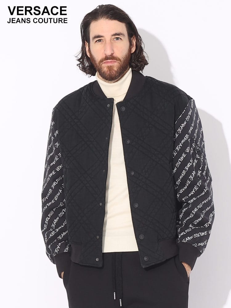 VERSACE JEANS COUTURE (ヴェルサーチェ ジーンズ クチュール) 切り替え キルティング ボンバージャケット VC75GAS46MDHSW ブランド メンズ 男性 アウター