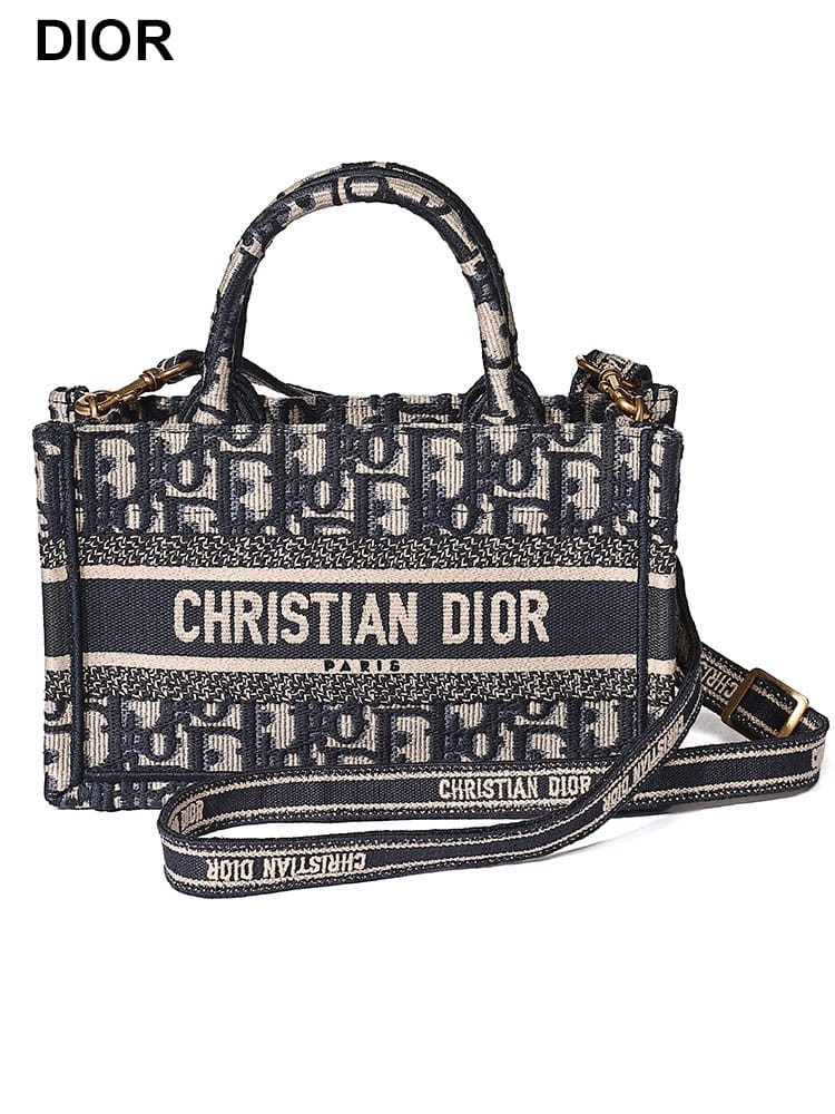 DIOR (ディオール) 刺繍 ロゴ トートバッグ スモール Book Tote 