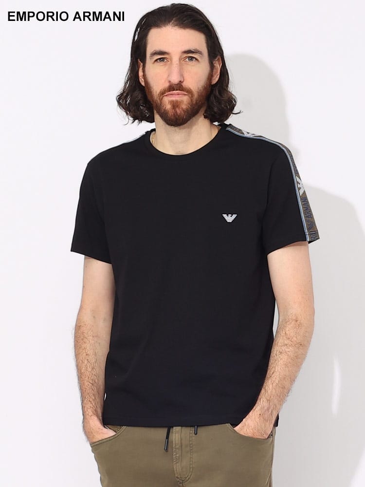 EMPORIO ARMANI (エンポリオアルマーニ) 肩ライン クルーネック 半袖 T 