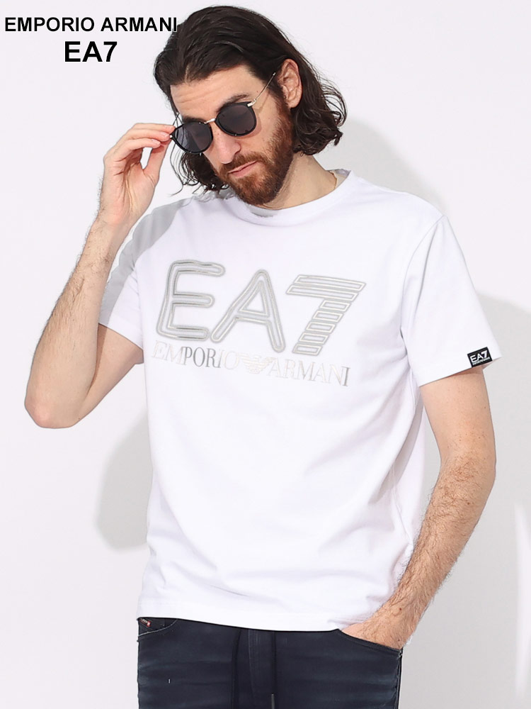 EMPORIO ARMANI EA7 (エンポリオ アルマーニ) ロゴプリント クルーネック 半袖 Tシャツ EA73DPT37PJMUZ ブランド メンズ 男性 トップス