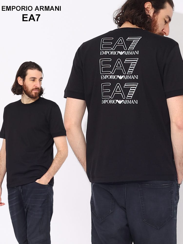 EMPORIO ARMANI EA7 (エンポリオ アルマーニ) バックプリント クルーネック 半袖 Tシャツ EA73DUT02PJTJZ ブランド メンズ 男性 トップス