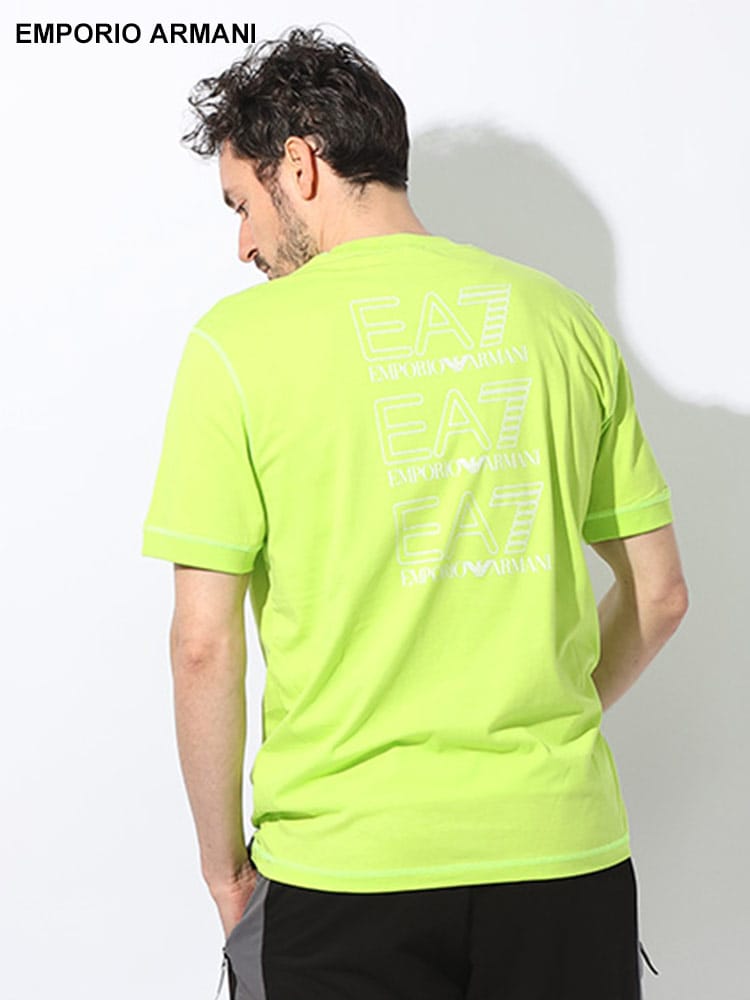 EMPORIO ARMANI EA7 (エンポリオ アルマーニ) バックプリント クルーネック 半袖 Tシャツ EA73DUT02PJTJZ ブランド メンズ 男性 トップス
