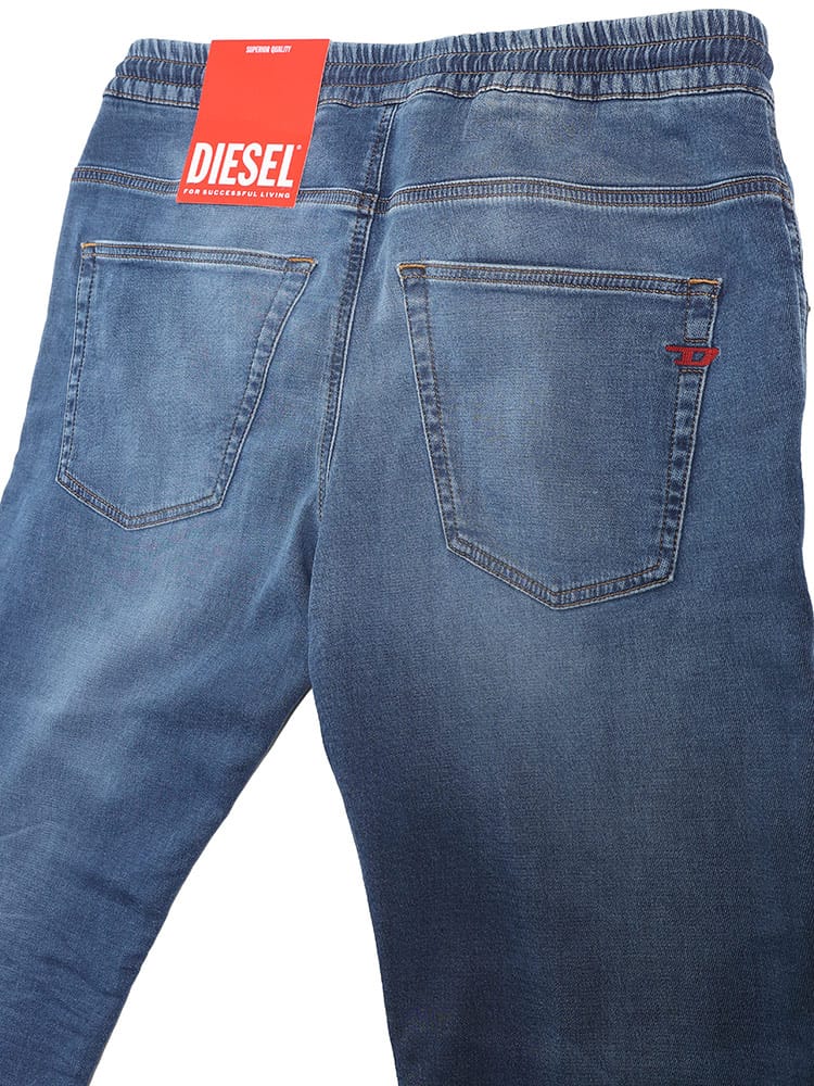 DIESEL (ディーゼル) ジップフライ ウエストコード ジーンズ D-KROOLEY 