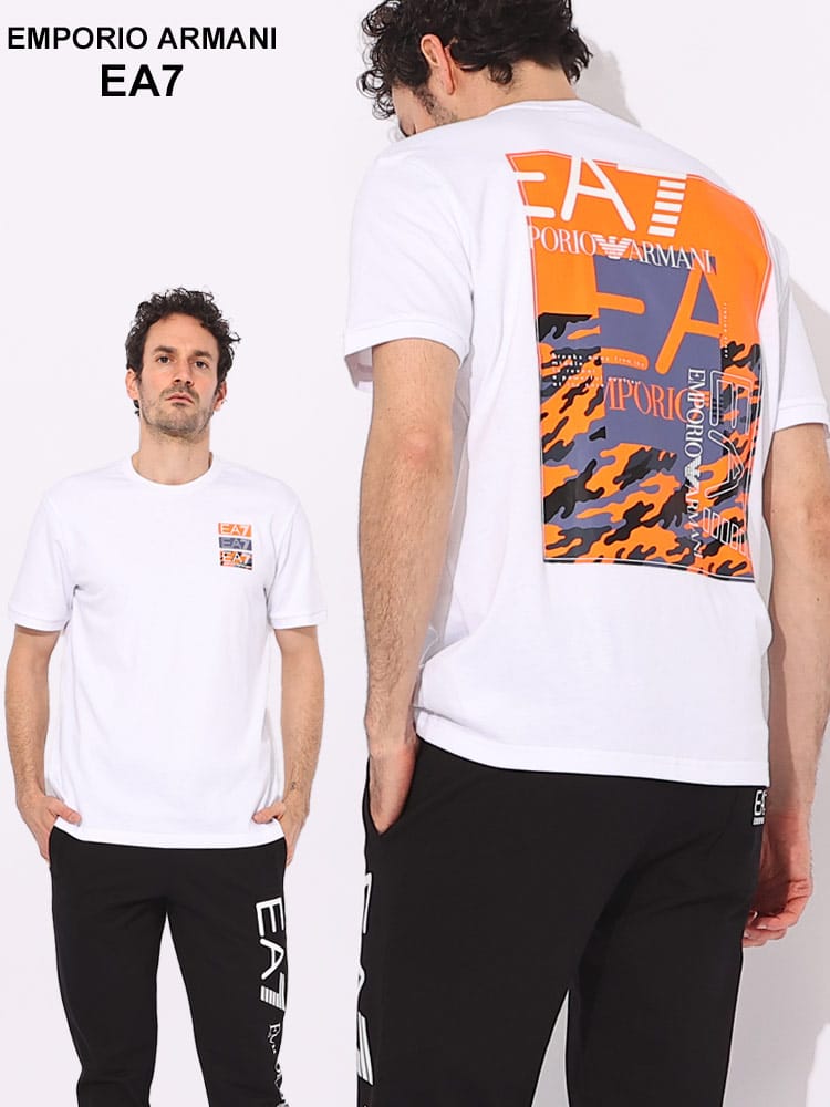 EMPORIO ARMANI EA7 (エンポリオ アルマーニ) ロゴプリント クルーネック 半袖 Tシャツ EA73DPT12PJ7BZ ブランド メンズ 男性 トップス