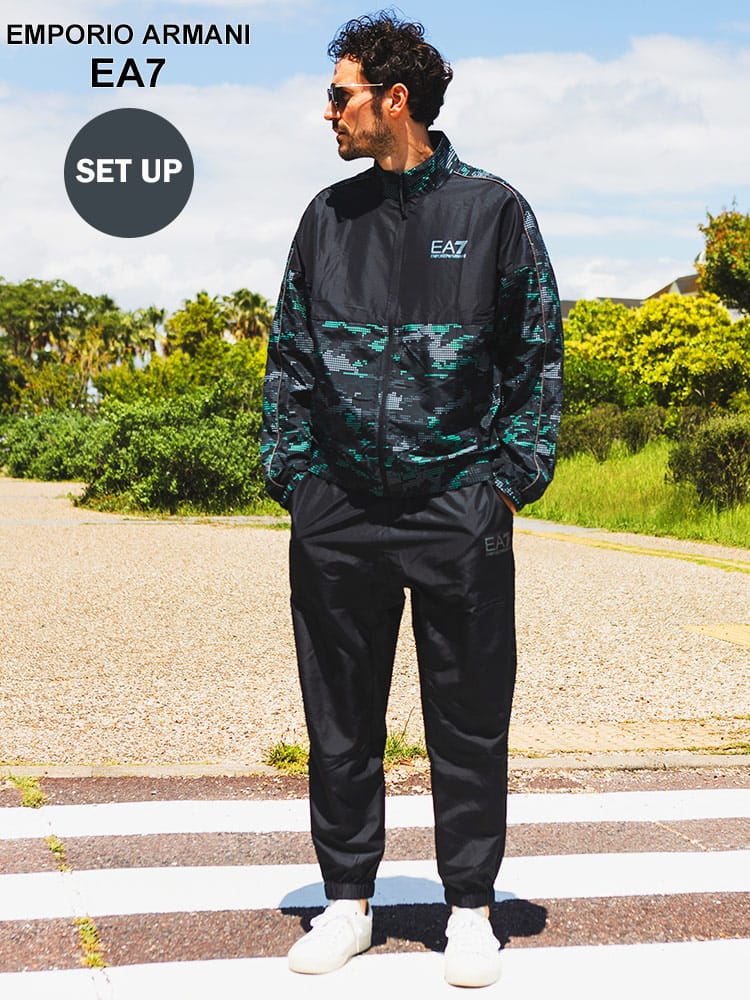 EMPORIO ARMANI EA7 (エンポリオ アルマーニ) 切り替え ジャケット ロングパンツ セットアップ EA73DPV03PNP6Z ブランド メンズ 男性 セット
