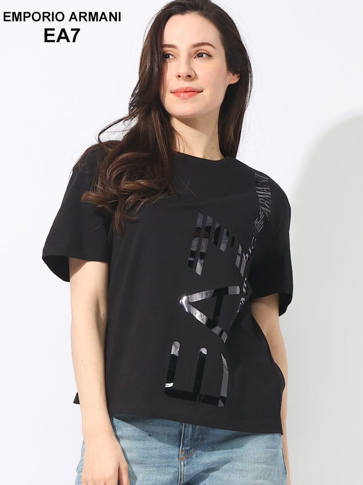 EMPORIO ARMANI EA7 (エンポリオ アルマーニ) ロゴプリント クルーネック 半袖 Tシャツ EA7L3DTT25TJTYZ ブランド レディース トップス