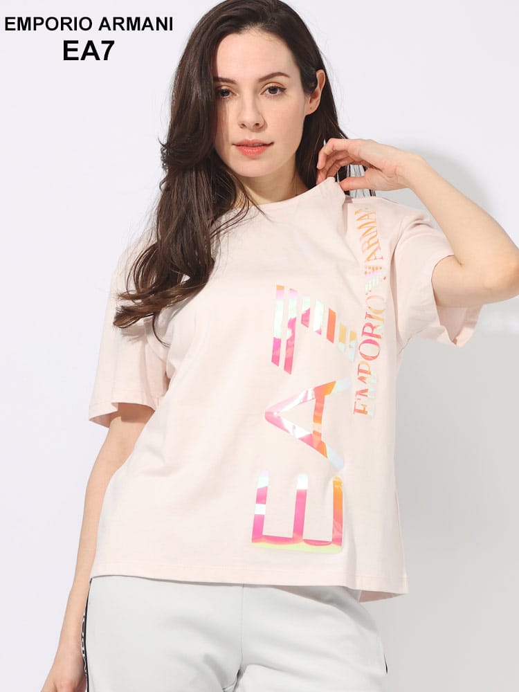 EMPORIO ARMANI EA7 (エンポリオ アルマーニ) ロゴプリント クルーネック 半袖 Tシャツ EA7L3DTT25TJTYZ ブランド レディース トップス