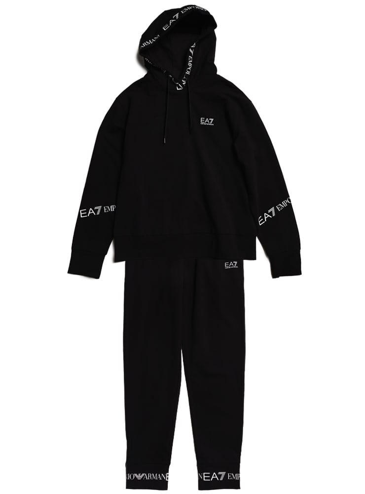 EMPORIO ARMANI EA7 (エンポリオ アルマーニ) ロゴライン パーカー スウェットパンツ セットアップ EA7L8NTV52TJTXZ ブランド レディース セット