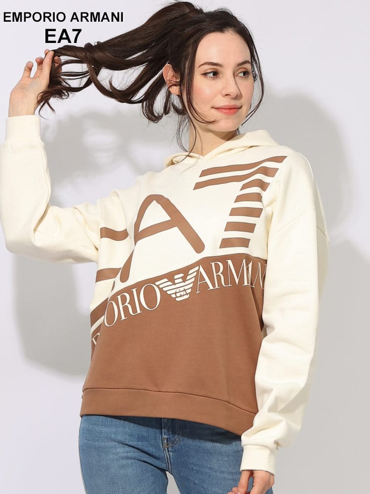EMPORIO ARMANI EA7 (エンポリオ アルマーニ) BIGロゴ プルオーバー パーカー EA7L3DTM26TJSZZ ブランド レディース トップス