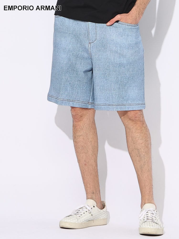 EMPORIO ARMANI (エンポリオアルマーニ) デニムプリント ジップフライ ショートパンツ EA3D1PS31JWPZ ブランド メンズ 男性 ボトムス