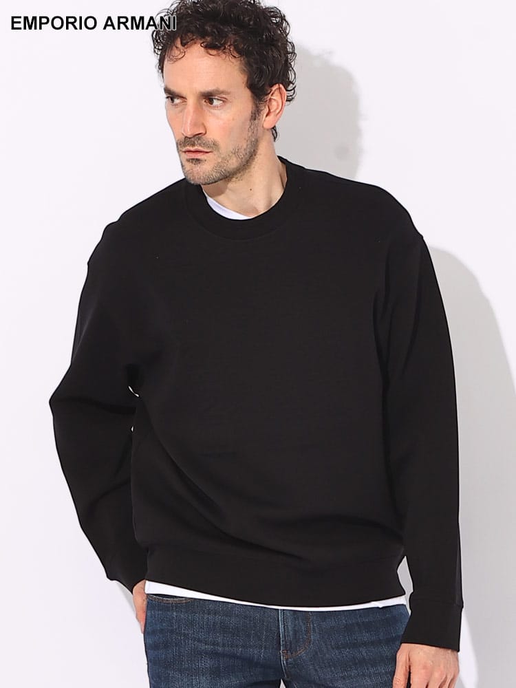 EMPORIO ARMANI (エンポリオアルマーニ) エンボスロゴ クルーネック 