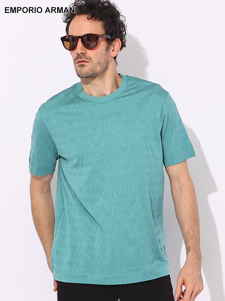 EMPORIO ARMANI (エンポリオアルマーニ) ジャガードロゴ クルーネック 半袖 Tシャツ EA3D1TH51JORZ ブランド メンズ 男性 トップス
