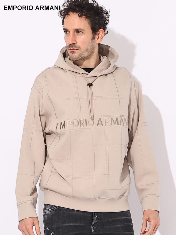 EMPORIO ARMANI (エンポリオアルマーニ) ステッチロゴ プルオーバー パーカー EA3D1MDR1JHSZ ブランド メンズ 男性 トップス