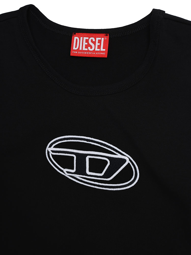 DIESEL (ディーゼル) オーバルロゴ クルーネック 半袖 Tシャツ 