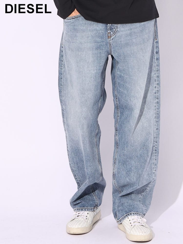 DIESEL (ディーゼル) ルーズフィット ストレート デニム ジーンズ パンツ D-Macro 09h57 Loos 28インチ 30インチ  32インチ 34インチ 36インチ 38インチ 40インチ パンツ デニムパンツ【サカゼン公式通販】 DIESEL ディーゼル メンズ ストレートデニム BELTHER 34